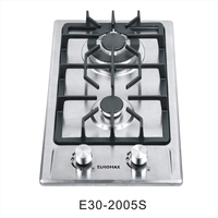 Usine OEM/ODM/CKD/SKD Cuisinière à gaz intégrée à 2 brûleurs/Table de cuisson à gaz Table de cuisson à gaz en acier inoxydable