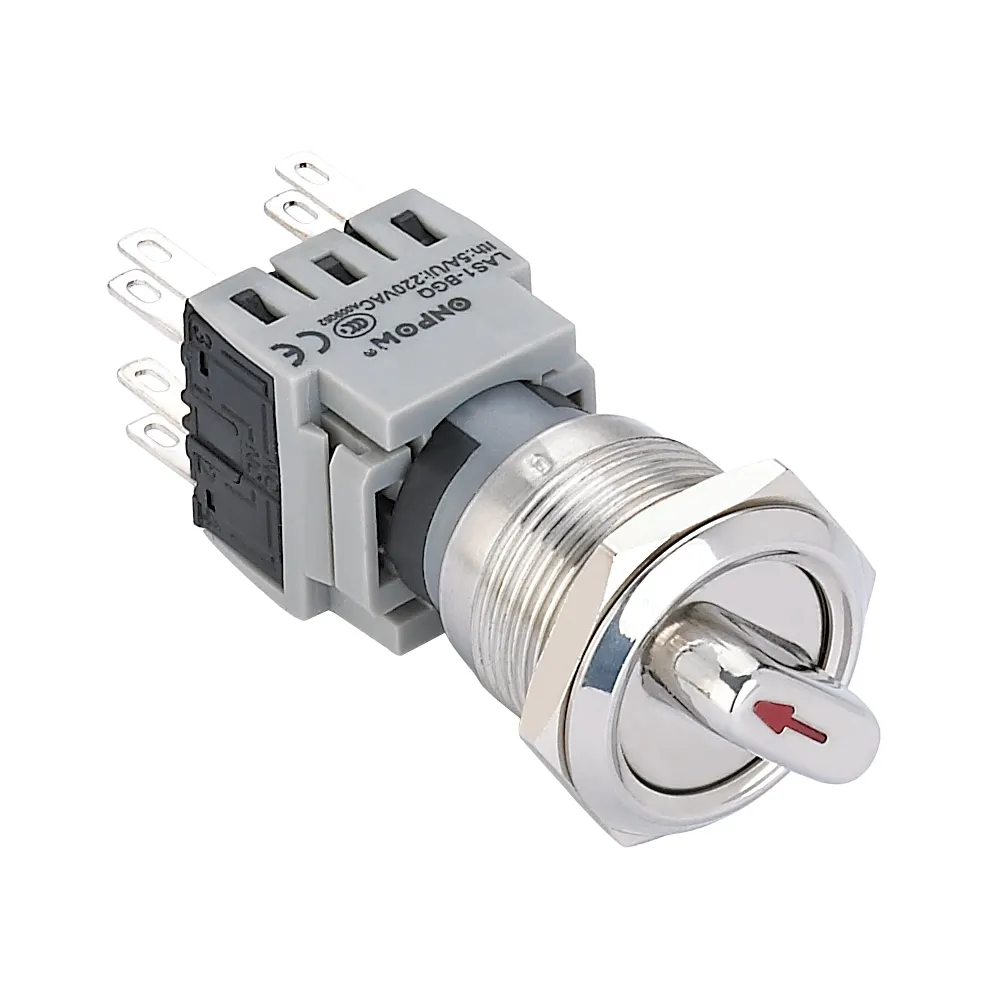 ONPOW 19mm sélecteur rotatif interrupteur (LAS1-BGQ-X) CE, RoHS