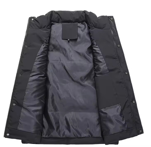 Chaleco casual ecológico de invierno para mujer, con cuello alto, sin mangas, cálido, con bolsillos, resistente al frío. - Product Image 4