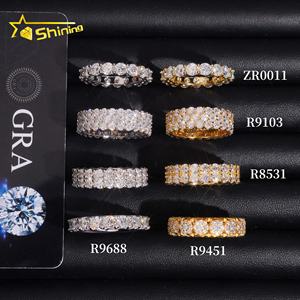 Fijne Sieraden 925 Sterling Zilveren Moissanite Eternity Ring Hoge Kwaliteit Custom Missanite Ringen Vrouwen Verloving Trouwringen - Product Image 1