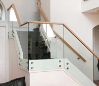 Reilbu Top-Design Standgleiser aus Glas traditionelles Treppengeländer aus Glas