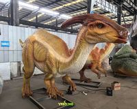 Modèle de dinosaure animatronique éducatif pour exposition en parc sportif extérieur/intérieur, Parasaurolophus interactif robuste
