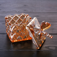 Beliebte farbige Glas Candy Glas Glas Vorrats glas Küche Wohnzimmer Aufbewahrung dosen Tee Konserven Ornamente Dekorationen