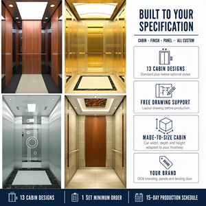 Ascensores de Pasajeros de Acero Inoxidable de Diseño Moderno y Alta Calidad para Uso Residencial, en Hoteles y Hogares, con Tracción sin Engranajes y Aire Acondicionado - Product Image 2