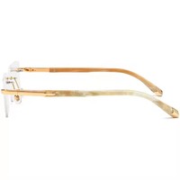 Montures Optiques de Luxe de Marque Designer pour Hommes et Femmes, Lunettes Carrées en Corne de Buffle, Montures de Lunettes de Lecture