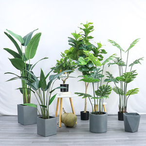 Grande palmier artificiel de style nordique, fausse verdure, arbres simulés en pot, décoration paysagère, feuillage artificiel - Product Image 2
