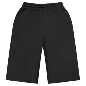 Pantalones cortos de chándal para hombre, negros, con estampado de letras PIVT 2026 ATHLETICS, de pierna ancha, con bajo sin rematar, estilo streetwear - Product Image 2