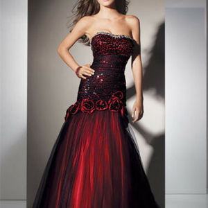 Cristal dos nu sans manches perlé <span class=keywords><strong>demoiselle</strong></span> <span class=keywords><strong>d</strong></span>'<span class=keywords><strong>honneur</strong></span> luxe chérie fleurs couleur rouge <span class=keywords><strong>Petite</strong></span> <span class=keywords><strong>robe</strong></span> sirène robes de mariée pour la mariée - Product Image 3