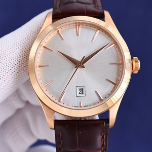 Reloj de Pulsera de Negocios de Primera Clase, Exquisito y Automático, con Función de Fecha, Ultrafino, Caja de Acero en Oro Rosa, Esfera Blanca - Product Image 2