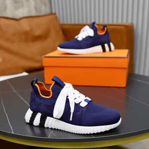 Baskets élégantes pour hommes, ton neutre, en cuir massif, semelle souple et résiliente, structure solide et durable, toutes saisons - Product Image 1