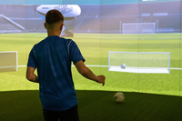 Système interactif de projection de jeu de football numérique pour intérieur et extérieur, équipement de simulation de jeu de football en métal YH