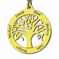 Collier Arbre Généalogique DIY MECYLIFE, Cadeau, Acier Inoxydable, Arbre de Vie Géométrique, Bijoux Personnalisés
