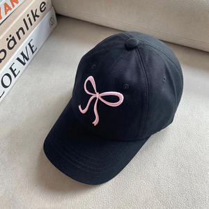 Casquettes de baseball personnalisées en polyester et coton, avec nœud brodé doux et réglable, vente en gros directe usine - Product Image 4