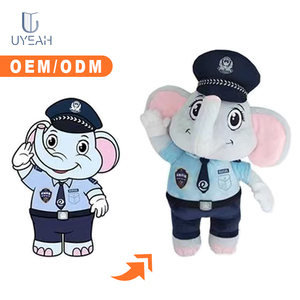 Fábrica UYEAH OEM/ODM, Diseño Personalizado, Peluche de Animales Rellenos de Algodón, Peluche de Elefante Bebé Suave Personalizado para Regalos - Product Image 3