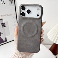 Pour iPhone 15 16 17 Promax 17 Air doux en peau de mouton PU cuir étui de téléphone portable magnétique sans fil charge coque de couverture de téléphone