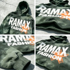 Sudadera con Capucha Extra Grande de Algodón 100% de Alta Calidad con Logotipo Personalizado, Impresión DTG, Estilo Desgastado para Hombre, con Paquete Personalizado - Product Image 3