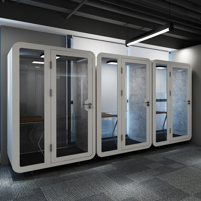 Multi-function Modern Steel Glass Office Pod Price Open Plan Office Acoustic Booth Remote Working Portable Hotel Living Room