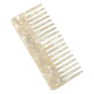 Peigne à dents larges en acétate écaille de tortue, grand peigne coloré blanc cassé pour cheveux secs et mouillés, usage domestique - Product Image 5