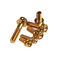 Boulon en titane personnalisé arc-en-ciel coloré vis spéciale Torx à tête fendue à six pans creux