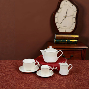 ชุดอาหารเซรามิกโซยิง จานกลม ชาม ถ้วยน้ำชา ชุดภาชนะสำหรับงานแต่งงาน ใช้ในบ้าน - Product Image 3