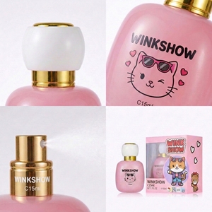 Perfume Personalizado con MOQ Completo de 100 Piezas, Botella de Vidrio con Diseño de Gato Rosa, Eau de Parfum en <span class=keywords><strong>Spray</strong></span> para Niños, Fragancia de Limón, Perfume <span class=keywords><strong>Infantil</strong></span> - Product Image 2