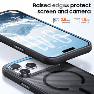 Funda Magnética Translúcida Mate con Textura de Rayas TPU+PC para iPhone 18 17 16 15 Pro Max, Protección de Lente a Prueba de Golpes - Product Image 6