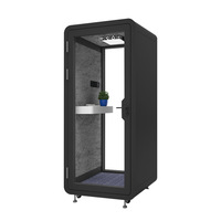 Cabine Acoustique Moderne en Aluminium, Autoportante, Installation Modulaire Rapide, Conception Durable et Écologique, Isolation Phonique pour Bureaux et Immeubles de Bureaux