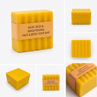 Savon Solide Artisanal Anti-Acné et Éclaircissant au Curcuma et à l'Acide Kojique, Élimination des Taches Brunes - Meilleure Vente