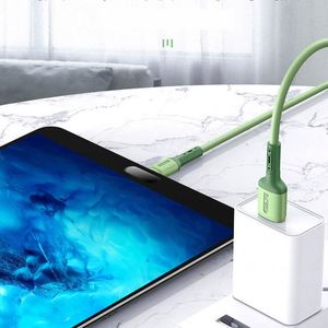 Großhandel Flüssigsilikon Weiches Gummi Micro-USB-Kabel 3A Schnelllade-Datenkabel für iOS Typ-C Android Mobiltelefon UCB06 - Product Image 4