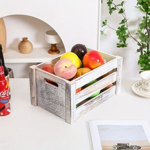 Cassette in Legno Rustico Lucidato e Sbiancato, Fatte a Mano, Impilabili e Annidabili, per Arredamento Rustico - Vendita all'Ingrosso - Product Image 1