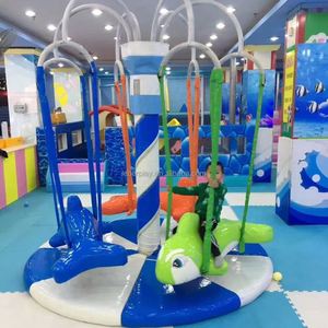 Équipement de terrain de jeu intérieur Dolphin Softplay avec fonction rotative, construction en bois pour parc d'attractions pour enfants - Product Image 1
