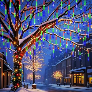 Lumières de Noël LED Effet Pluie de Météores Motif Fêtes Noël Natale Luz Luces De Navidad 2026 Décoration Arbre de Noël Guirlandes Lumineuses de Noël - Product Image 5