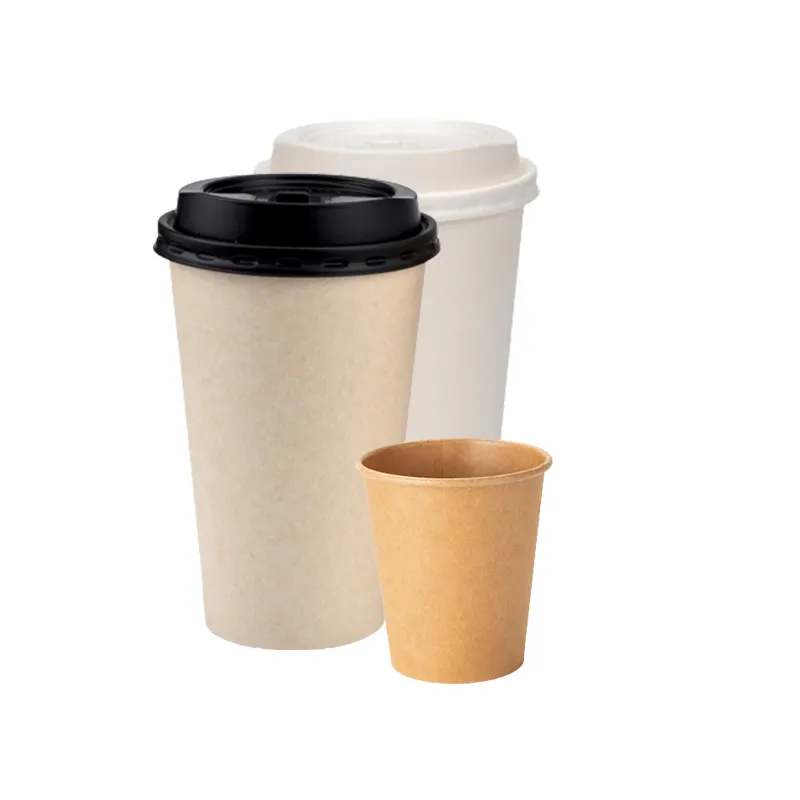 A buon mercato Eco materiale commestibile usa e getta caldo, negozio di bevande da asporto caffè tè acqua latte bevande tazze con coperchio/