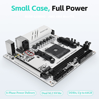 JGINYUE B550I Mini ITX Desktop PC Gaming Motherboard baru mendukung DDR4 64GB RAM B550 Chipset SATA Hard Drive antarmuka