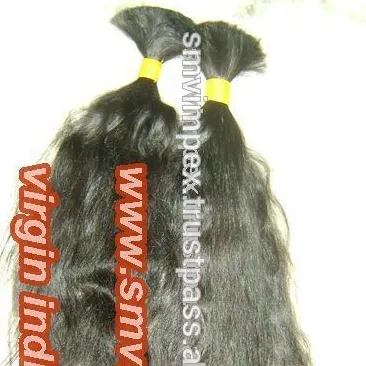 Cabello virgen indio 100% sin procesar, calidad garantizada, venta al por mayor, cabello virgen indio a granel