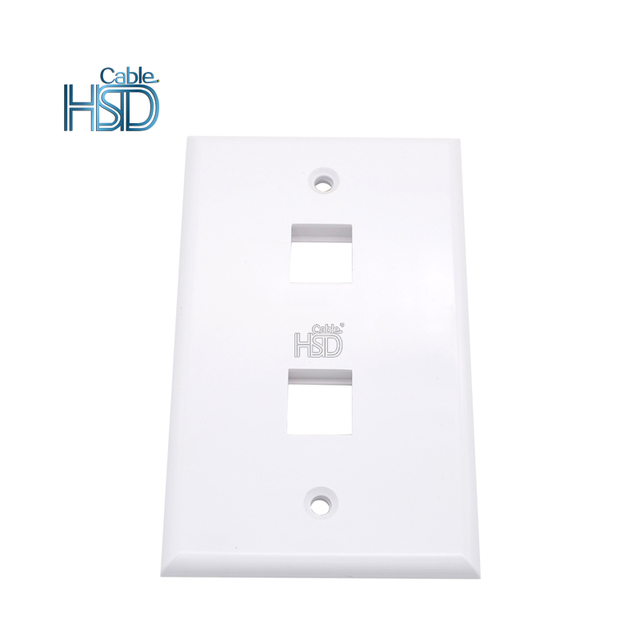 Best Price USA Type Face Plate 2 Ports Wall Plate For RJ45 Keystone Jack 2 Ports Faceplate