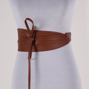 Nouveau Style femmes Faux cuir enveloppant <span class=keywords><strong>Obi</strong></span> Style Cinch <span class=keywords><strong>ceinture</strong></span> <span class=keywords><strong>noir</strong></span> Cummerbund marron femmes <span class=keywords><strong>ceinture</strong></span> - Product Image 1