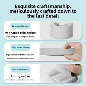 Collier cervical Wellday : Soutien et fixation pour éviter le recul du cou, et la coiffe cervicale est respirante. - Product Image 4