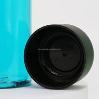 Bouteille d'eau cylindrique en plastique PET avec bouchon à vis et impression sérigraphique 400 ml – Contenant durable pour boissons et jus