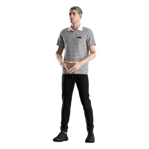 เสื้อยืดกีฬาซับลิเมชั่นสำหรับผู้ชาย แขนสั้น ทรงเข้ารูป ผ้าโพลีเอสเตอร์ มีกระเป๋าเสื้อ - Product Image 5