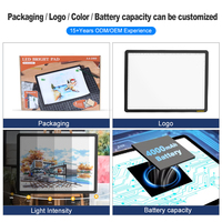 Ultra-mince 6 niveaux en continu Dimmable lumière LED Pad haute luminosité A3 A4 dessin lumière conseil traçage Table croquis outil