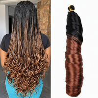 Prix d'usine Extensions de cheveux synthétiques pré-étirées de 24 pouces, lisses comme des baguettes, pour tresses françaises