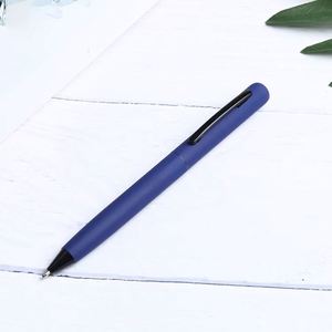Custom Logo Promotional Hotel Simple Metal Frosted Soft Rubber Twisted Boligrafos Stylo Ball Point <b>Ballpoint</b> <b>Pens</b> - Product Image 6
