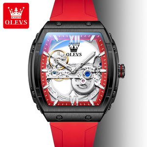 OLEVS 6779スペシャルユニークメンズ機械式腕時計、ホットセール、シリコンバンド、防水、ダブルディスプレイ、キャラクタービジネス腕時計 - Product Image 2