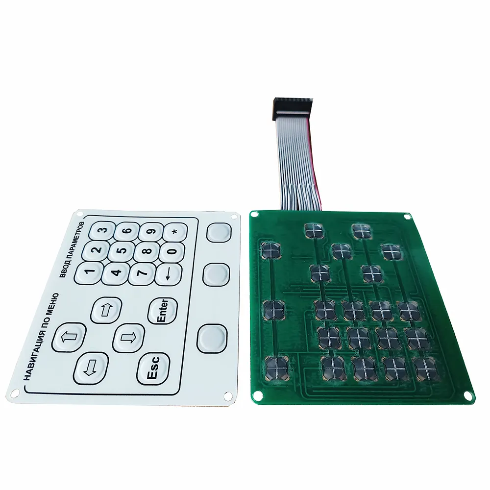 Interruttore/tastiera/tastiera a membrana tattile in rilievo personalizzato con retroilluminazione a LED