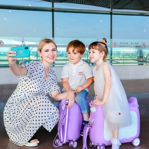 Voyage multifonction pour enfants Boîte de lit en PP Bagages pour enfants <span class=keywords><strong>Valise</strong></span> à chevaucher - Product Image 2