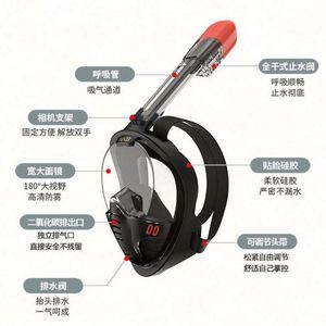 Máscara de Buceo y Snorkel para Niños, Antivaho, de Silicona, Completa, Impermeable, con Respiración Libre - Product Image 5