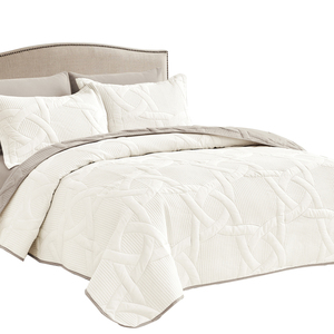 Set di 3 Pezzi Trapuntati per Letto, Lussuoso <span class=keywords><strong>Copriletto</strong></span> in Fibra di Poliestere 100% per Hotel, <span class=keywords><strong>Copriletto</strong></span> <span class=keywords><strong>Matrimoniale</strong></span> - Product Image 6