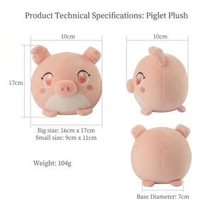 Couverture en peluche ronde personnalisée, écologique et douce, en forme de <span class=keywords><strong>cochon</strong></span>, pour animaux en peluche, cadeau de Saint-Valentin ou d'anniversaire, OEM ODM - Product Image 6