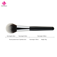 Ensemble de Pinceaux de Maquillage Professionnel de Luxe 40 Pièces, Marque Privée, Logo Personnalisé, Brosses Noires